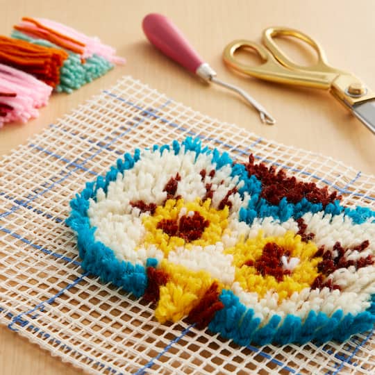 Kit Punch Needle Dauphin 43x43 Cm - Kit Crochet Verrouillage Taie D'Oreiller Ou Tapis, Loisir Créatif Relaxant Adulte